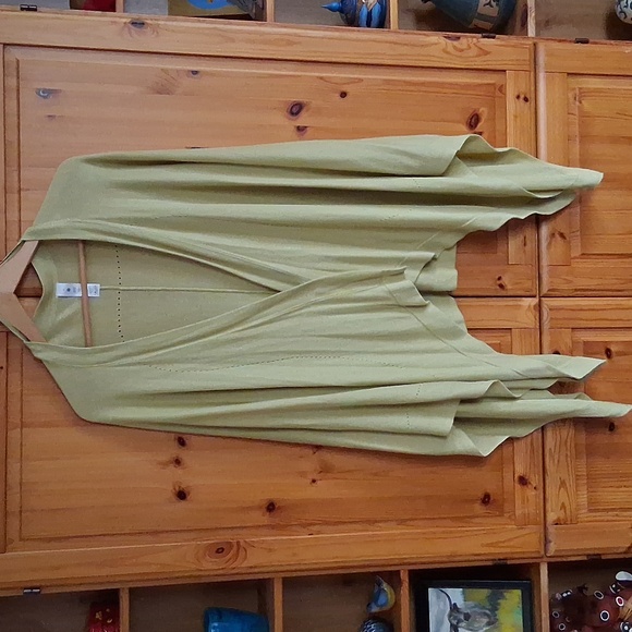 lululemon athletica Jackets & Blazers - Lululemon Hatha Light Green Silk Blend Open Front Wrap Cape